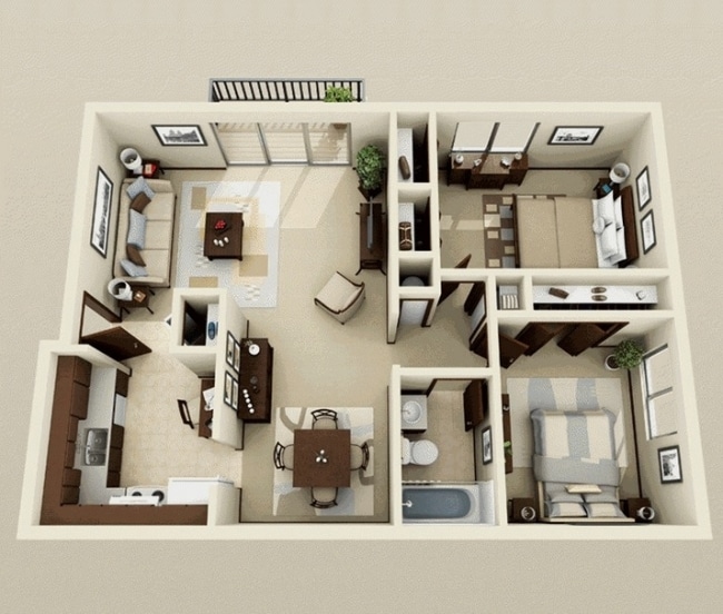 plan appartement t3 80m2