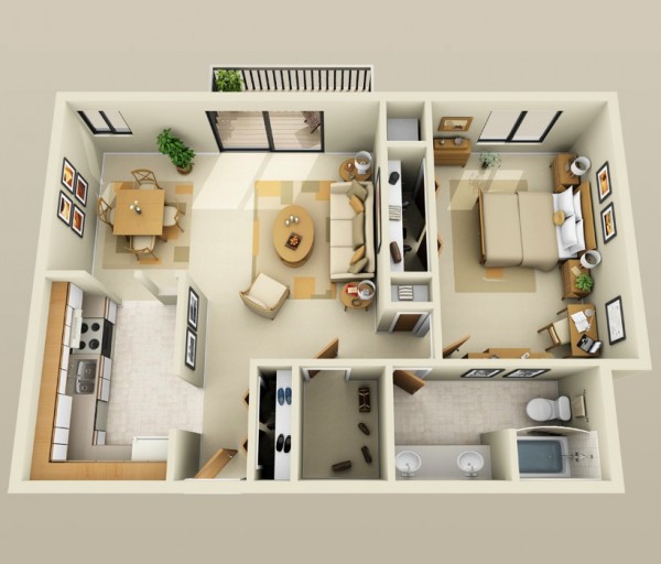 plan appartement une chambre
