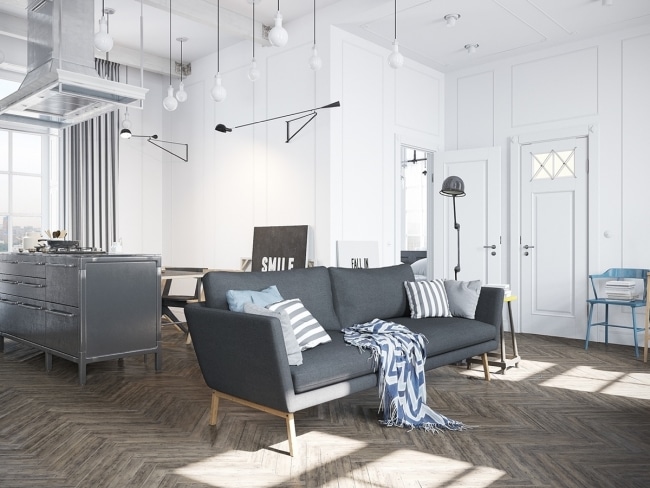 Idées pour décorer son appartement avec un style scandinave Décoration salon style nordique