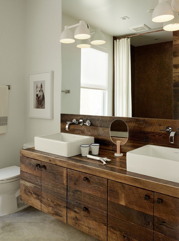Meuble salle bain bois rustique Meuble salle de bain en bois
