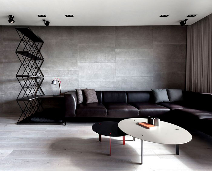 Décoration d'un salon avec des murs gris Décor Salon Mur