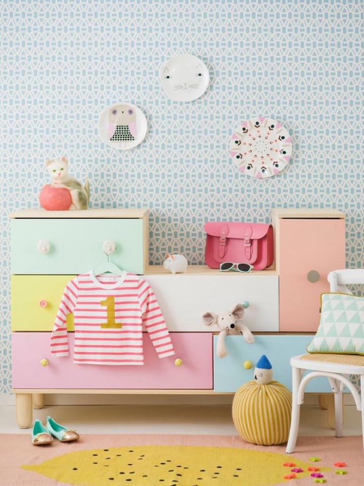 Les meilleurs ikea hack pour enfants Armoire enfant peinte