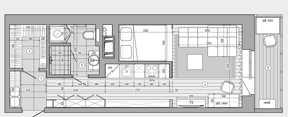 plan appartement de 30m2