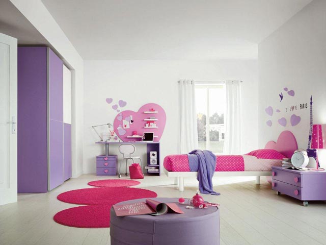 Chambre enfant design rose