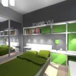 Chambre enfant design verte