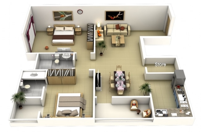  plan  appartement  2  chambres  40m2 Infos et ressources