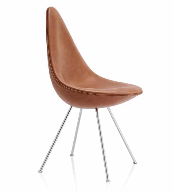 chaise-design-the-drop-fritz-hansen-cuir