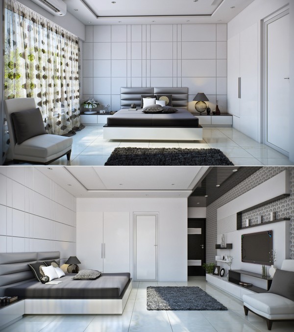 idee-deco-chambre-monochrome