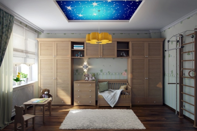 decoration-chambre-enfant-meubles-bois