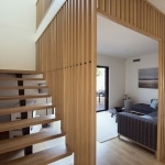 Escalier en bois et metal