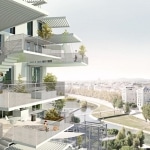 Immeuble contemporain avec terrasse