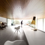 Mezzanine contemporaine avec chaise eames