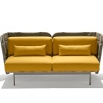 Canape exterieur design jaune