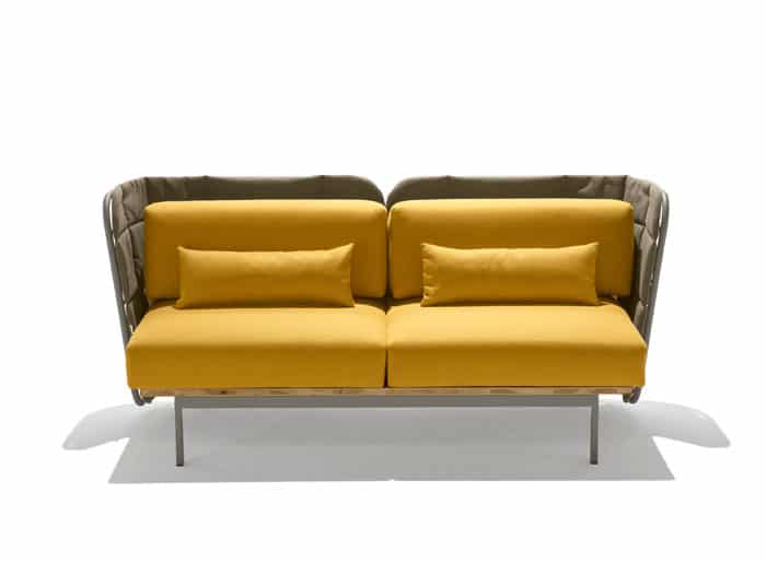 Canape exterieur design jaune