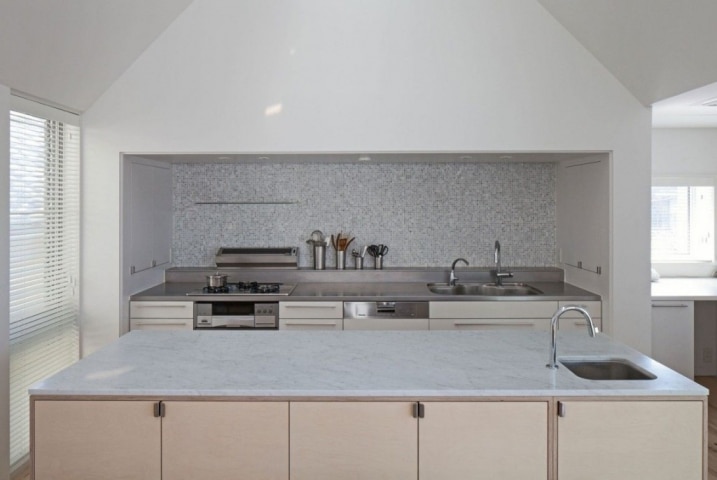 Cuisine plan travail marbre
