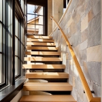 Escalier contemporain en bois