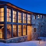 Facade en pierre chalet