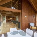 Veranda en bois dans un Chalet