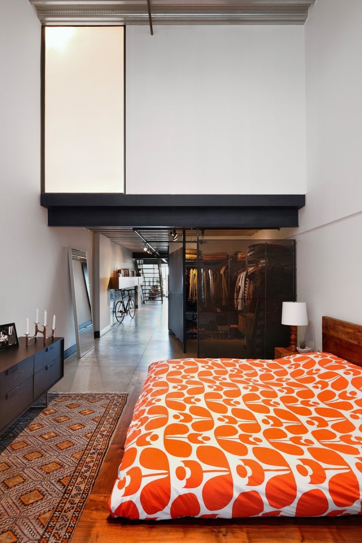 Amenagement d'une chambre dans un loft