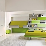 Decoration chambre enfant vert et blanc