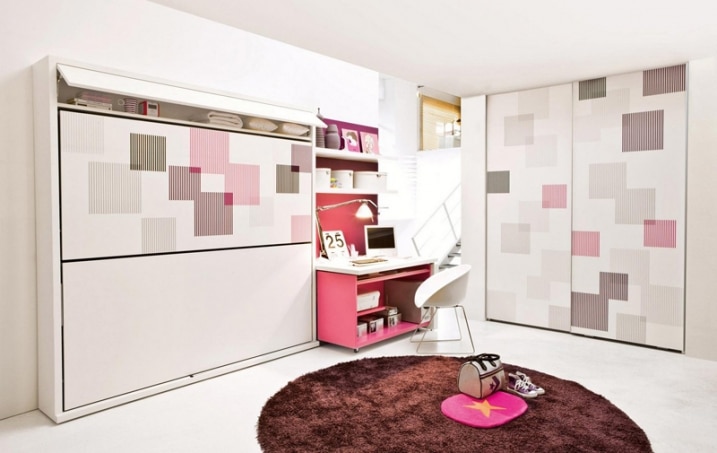 Decoration chambre fille avec tapis rond