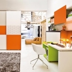 Decoration chambre orange et vert