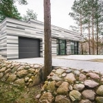 Maison contemporaine semi-enterree