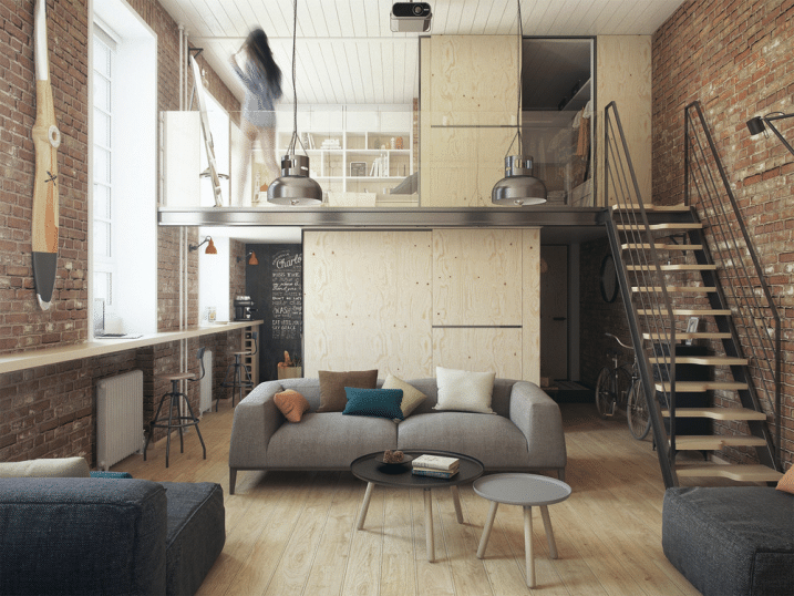 Petit appartement avec mezzanine