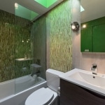 salle de bain tons verts