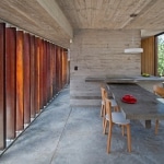 Table de salon contemporaine en beton