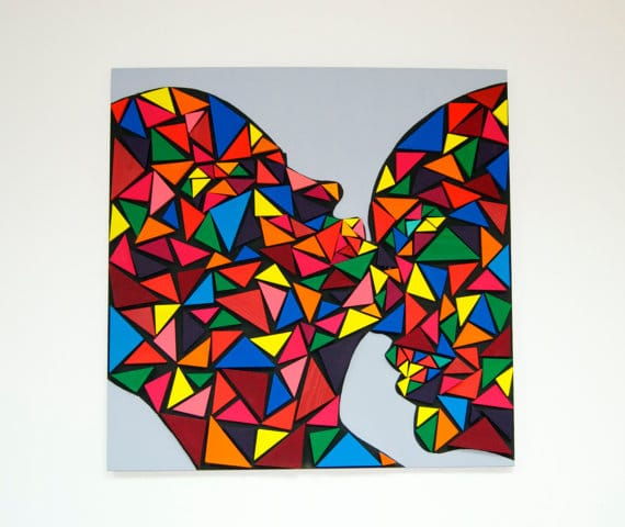 Tableau mosaique colore
