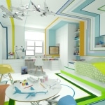 Chambre enfant theme avion