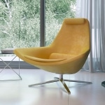 Fauteuil design egg jaune