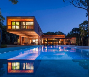 Maison moderne avec piscine debordement