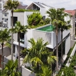 Maison avec piscine sur terrasse