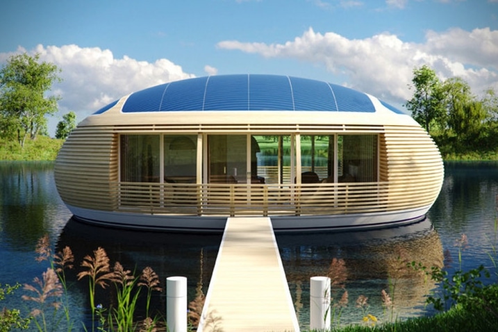 Maison écologique flottante