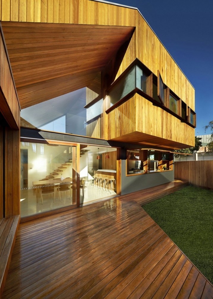 Terrasse en bois sur cuisine