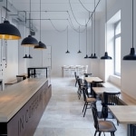 Décoration cafe restaurant minimaliste