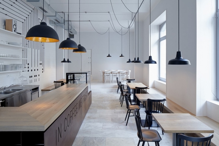 Décoration cafe restaurant minimaliste