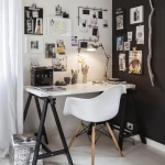 Bureau Décoration scandinave noir et blanc