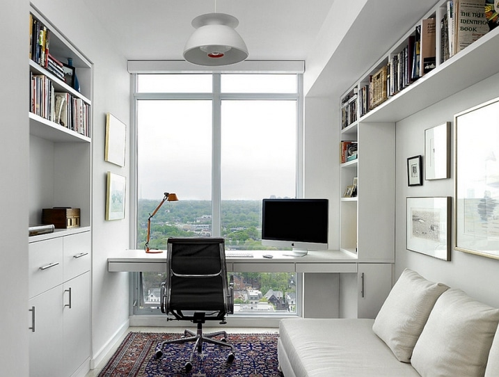 Bureau dans chambre scandinave