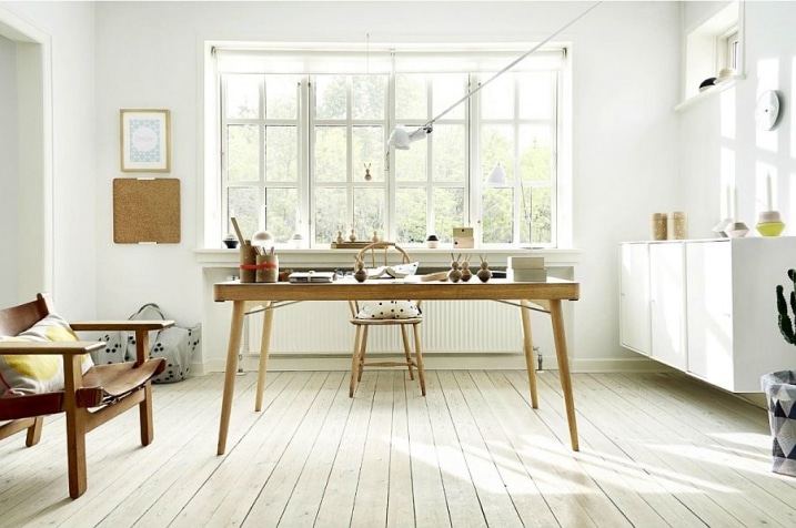 Bureau épure au style scandinave