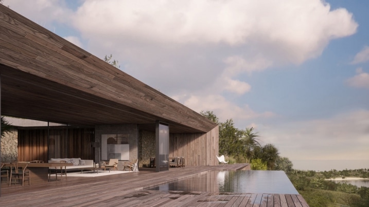 Maison et terrasse en bois