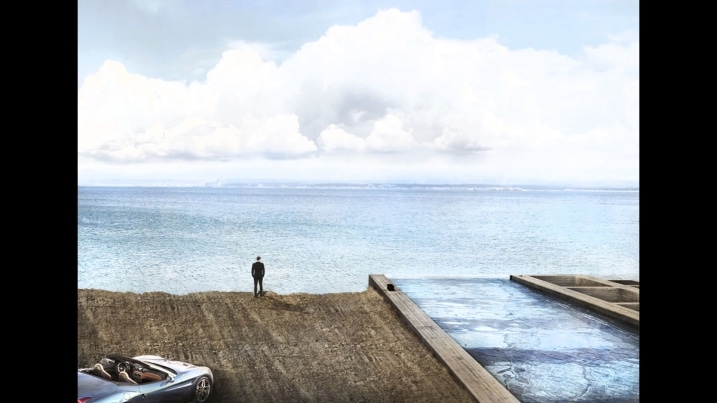 Piscine en bord de falaise