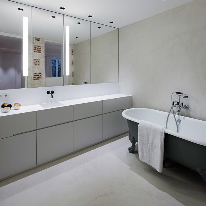 Salle de bain meuble blanc