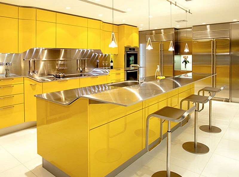 Cuisine jaune Inox