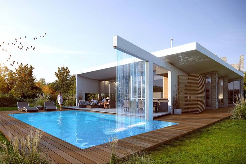 Maison design piscine