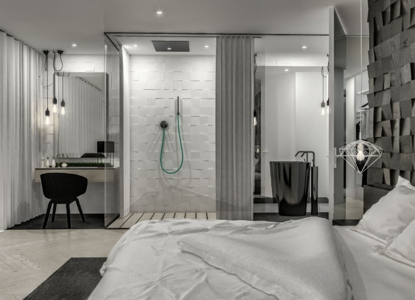 Salle de bain dans chambre