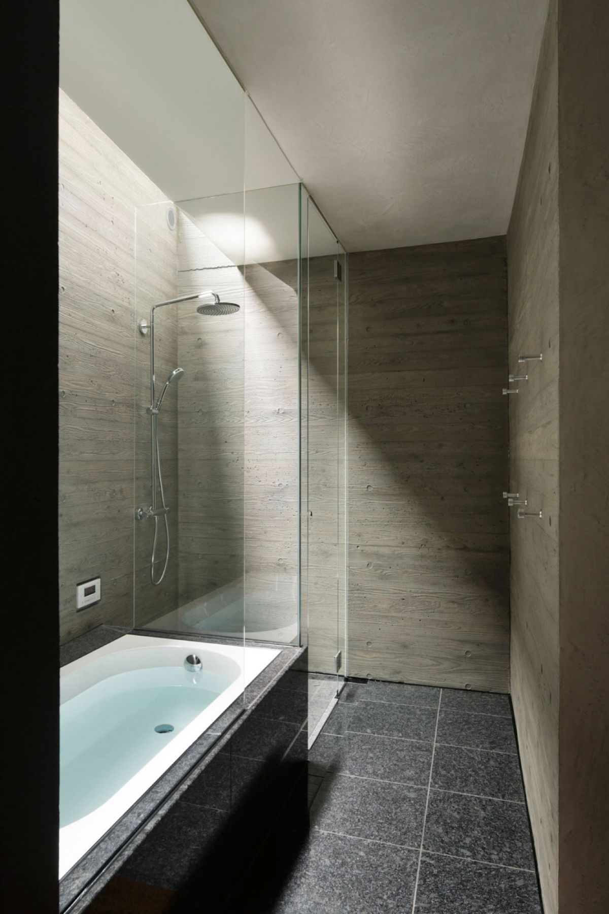 Douche et baignoire contemporaine