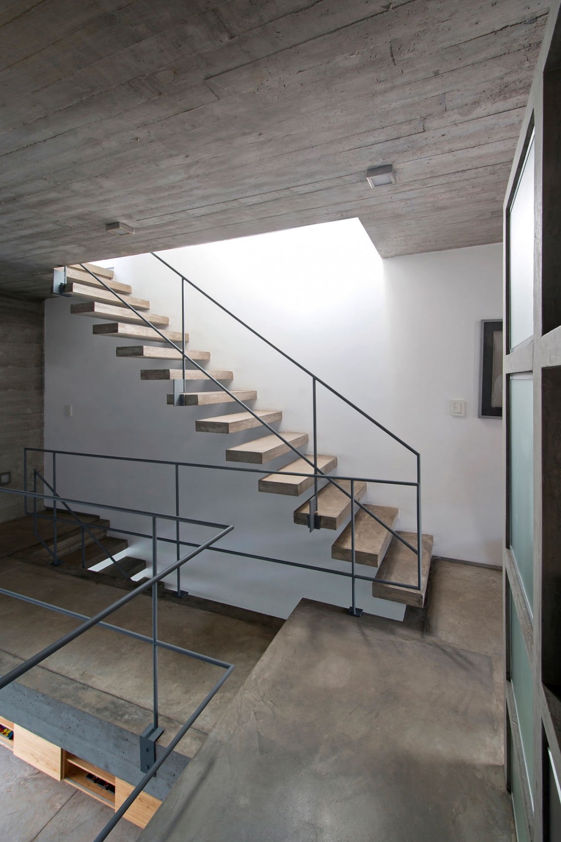 Escalier béton et métal
